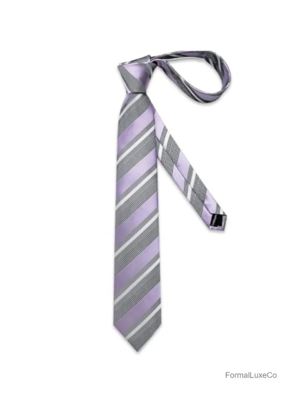 Silk Blend Tie and Pocket Square Set with Gift Box, Formal Accessories for Men